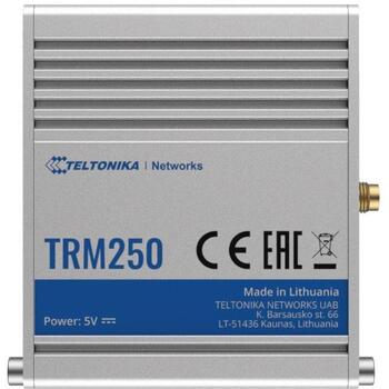 Teltonika Модем LTE TRM250 000000, 5V, 3.6W, Mini SIM, 1x SMA, алюминий, IP30, низкое энергопотребление, внешняя антенна (TRM250000000)