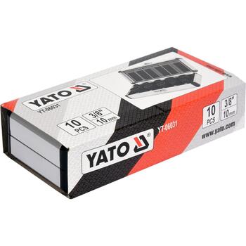 Yato набор экстракторов YT-06031, 10 шт, 27 мм, 40Cr, головки 3/8