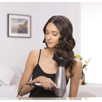 Remington фен для волос AC8820, 2200 Вт, 3 температурных режима, ионизация, насадка-диффузор, серебристый (AC8820)