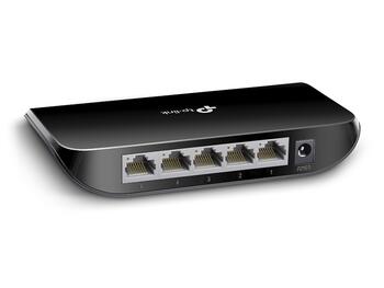 5-Port Gigabit Desktop Switch, TP-Link, TL-SG1005D, 5 10/100/1000Mbps RJ45 Ports, Fanless, External Power Adapter (Output: 5VDC / 0.6A) (TL-SG1005D)
