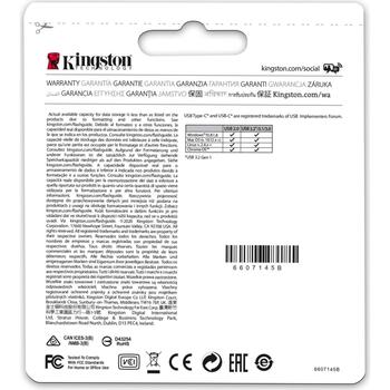 Kingston DataTraveler USB флешка DTDUO3CG3/256GB, 256 GB, USB Type-C/Type-A, скорость чтения 200 MB/s (DTDUO3CG3/256GB)