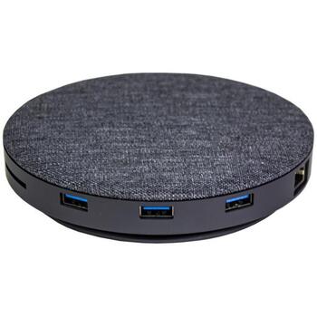 Devia USB хаб 10in1 HUB 120EH0250001, 2xUSB-A, 1xUSB-C PD, 1xHDMI, 1xRJ45, 1xSD, 1xTF, 1x3,5mm, 1xVGA, 1xQi, серый (120EH0250001)