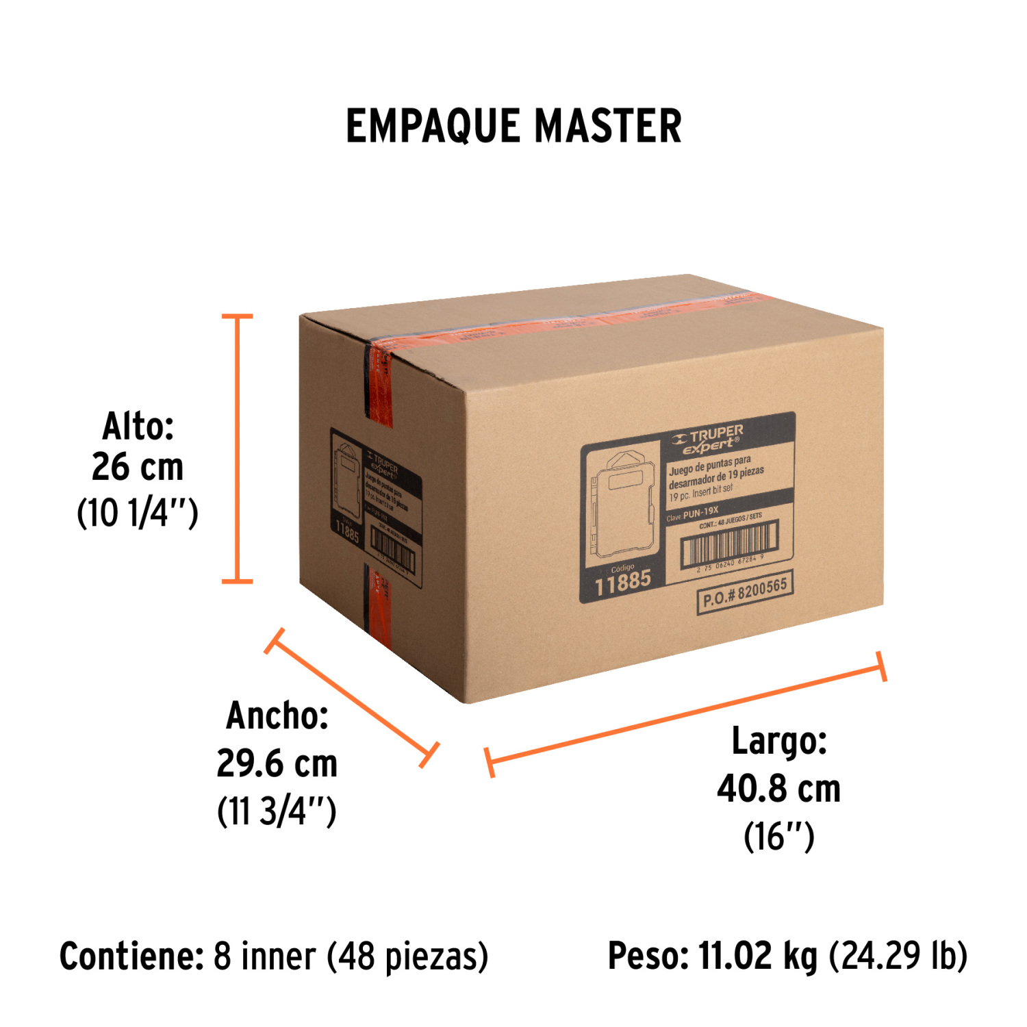Uzgaļu komplekts, 19gab Expert® PUN-19X TRUPER (PUN-19X)