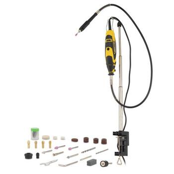 POWERPLUS POWX1324 rotācijas instruments ar statīvu griešanai slīpēšanai urbšanai gravēšanai un pulēšanai 135W 10000-33000min-1 36 piederumi (POWX1324)
