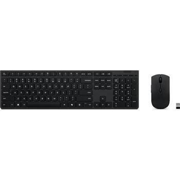 Lenovo profesionālā bezvadu uzlādējama kombinētā klaviatūra un pele 4X31R64356, 2.4 GHz, 8 taustiņi, Bluetooth, peles iekļauts (4X31R64356)