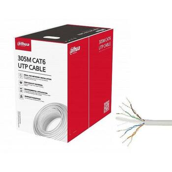 Dahua PFM920I-6UN-C кабель 305м CAT6 U-UTP, 0.53мм проводник, 10.5кг, ПВХ оболочка, CE CPR Eca (PFM920I-6UN-C)