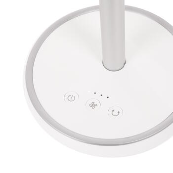 Eurom Vento Cordless Telescopic bezvadu teleskopiskais ventilators telpu dzesēšanai 10W akumulators oscilācija 4 ātrumi pārnēsājams balts (384635)