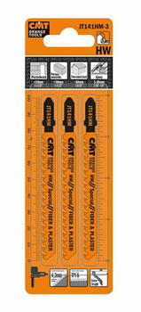 Figūrzāģa asmens, 75 mm, CMT, JT141HM-3, 3 gab., 6 zobi, 4,3 mm zoba atstatums (JT141HM-3)