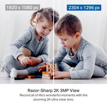 Tp-Link Pan/Tilt домашняя WI-FI камера Tapo C211, 2K 3MP, 340°/70° панорамирование/наклон, 30ft ночное видение, двусторонний звук (TAPOC211)