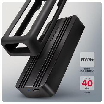 Axagon EEM2-40G внешний корпус SSD, USB4 40Gbps, M.2 NVMe, 2230-2280mm, алюминий, UASP, TRIM (EEM2-40G)