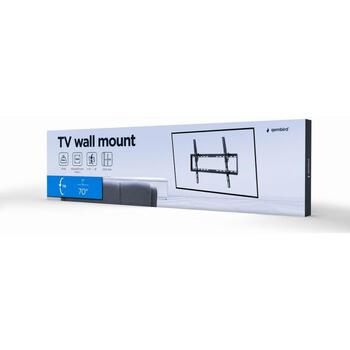 Gembird televizora stiprinājums WM-70T-03, atbalsta 37-70'' televizorus, VESA 600 x 400 mm, slīpuma leņķis 0-8° (WM-70T-03)