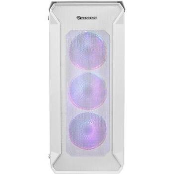 Genesis Компьютерный корпус Irid 505 V2 ARGB NPC-1872, Midi Tower, ATX, белый, 4x120mm ARGB вентилятора, закаленное стекло (NPC-1872)