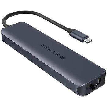 Hyper dokstacija HD4003GL, 7x1, 100W PD, USB-C 3.2 Gen 2, Thunderbolt 3, Thunderbolt 4, HDMI, vidusnakts zila (HD4003GL)