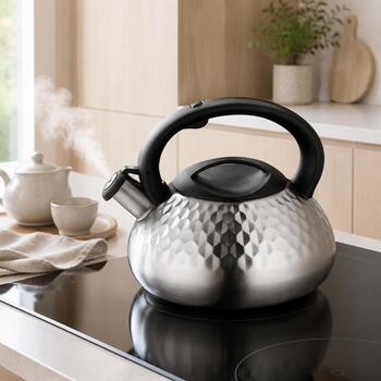 Brock MWK 004 La Cuisinette чайник, 2,5 л, 3 л, нержавеющая сталь, для индукции, со свистком (MWK 004)