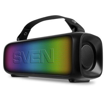 Портативная 2.0 Bluetooth колонка PS-235 12 W RMS TWS FM USB RGB аккумулятор 1500 mAh Чёрный SV-022075 SVEN (SV-022075)