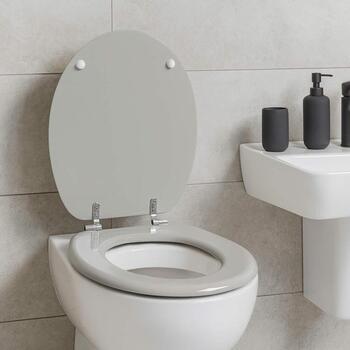 Beldray Унитазное сиденье LA032355PGRY, 36.5x42.5см, дерево, бежевый, цинковые петли, легкая установка (LA032355PGRY)