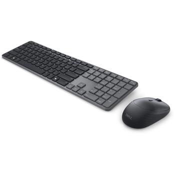 Dell Pro 7 Slim клавиатура и мышь KM726, беспроводная, Bluetooth, черная, международная версия США, мышь в комплекте (580-BDLK)