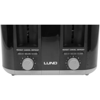 Lund Tosteris 67501, 1300-1500W, 220-240V, 50/60Hz, 4 šķēles, 7 līmeņi, atkausēšana, uzsildīšana, apturēšana, centrēšana (67501)