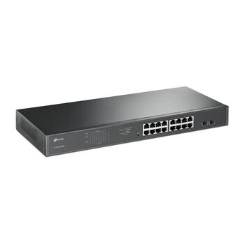 TP-LINK JetStream TL-SG1218MPE коммутатор, 16x1GbE PoE+, 2xSFP, 192W, 36Gbps, rackmount (TL-SG1218MPE)