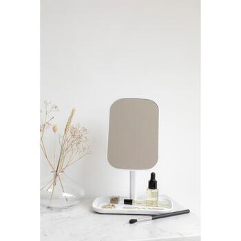 Brabantia ReNew зеркало с полкой 280726, 400г, 28.3x20x12.6см, пластик, регулируется на 360°, нескользящее основание (280726)