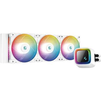 Deepcool CPU šķidrais dzesētājs LS720 A-RGB R-LS720-WHAMNT-G-1, 360mm, 85.85 CFM, 3 ventilatori, PWM atbalsts (R-LS720-WHAMNT-G-1)