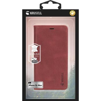 Krusell Sunne 4 Card FolioWallet 61506, 16,5см, Folio, Красный, Apple, iPhone XS Max, Подставка, 4 карманов для карт (61506)