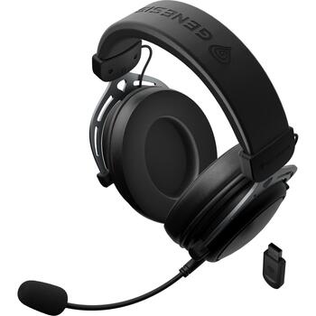 Genesis гарнитура Toron 706 NSG-2340, 50мм, 20-20000Гц, Bluetooth 5.1, 2.4 ГГц, 100ч, накладные, микрофон, черный (NSG-2340)