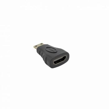 Sbox Адаптер AD.HDMI-MINI/R, HDMI A F, HDMI C M, 24K позолоченные разъемы, черный цвет (AD.HDMI-MINI/R)