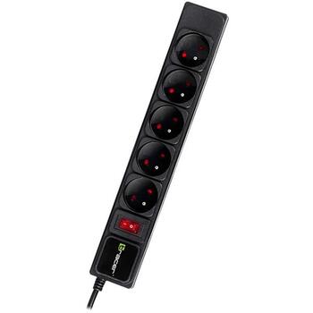 Tracer Удлинитель TRALIS46843, 1.5m, 2300W, 5 розеток, механическая блокировка, автоматический выключатель (TRALIS46843)