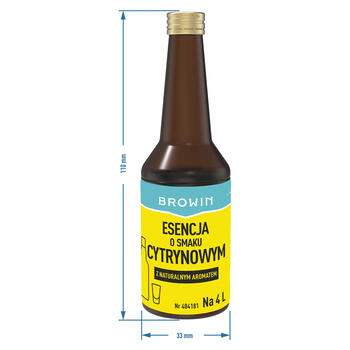 Browin Citrona aromāta esence, 404181, 40ml, 4L dzēriena pagatavošanai, dabīgā aromāta klātbūtne (404181)