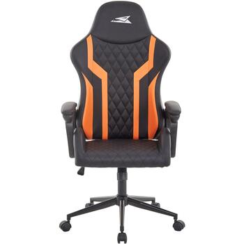 Baracuda Игровое кресло WHALE, 150кг, 90°–150°, PU + поролон, 1D подлокотники, черный/оранжевый (WHALE)