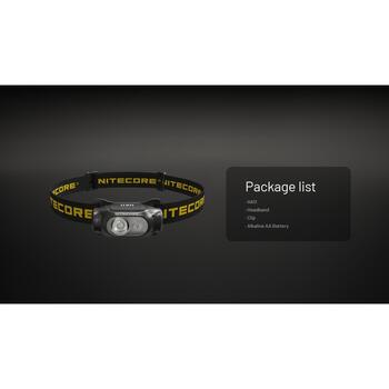 Nitecore Galvas lampa HA11, 240 lm, 90 m gaismas attālums, 75 h akumulatora darbības laiks, 1 AA akumulators, SOS režīms (HA11)