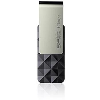 Silicon Power USB zibatmiņas disks Blaze B30 SP008GBUF3B30V1K, 8 GB, USB Type-A, sudraba, rotējošs, plastmasa/metāls (SP008GBUF3B30V1K)