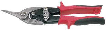 Skārdnieka šķēres, K3527, KAMASA TOOLS, sarkanas, 240 mm, kreisās puses griešanai, ar atsperi un bloķēšanas mehānismu (K3527)
