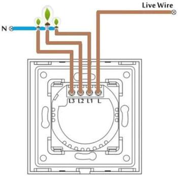 Spring Сенсорный выключатель WT-301 WIFI 3gang(N&L) 1000B/G, 86mm x 86mm x 35mm, 110V – 240V AC, 5A, 1000W, -20 до 70 C (WT-301 WIFI 3gang(N&L) 1000B/G)