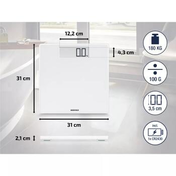 Soehnle Shape Sense Control 100 1063856, 180кг, 100г, ЖК-дисплей, авто вкл/выкл, нескользящая основа (1063856)