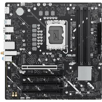 Asus Материнская плата B860M MAX GAMING AX, LGA 1851, DDR5, 256 ГБ, 3 M.2, 2.5 Гбит Ethernet, Wi-Fi 6, 4 SATA, 7.1 аудио (B860M MAX GAMING AX)