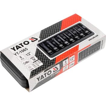 Yato ударный набор головок YT-1065, 8 шт, Torx, 1/2