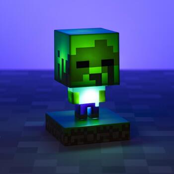 Paladone Minecraft Zombiju Lampa PP6592MCF, 11cm, LED, 1 spuldze, daudzkrāsaina, brīvi stāvoša (PP6592MCF)