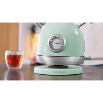 Cecotec Kettle | ThermoSense 420 Vintage | 2200 W | Electric | 1.8 L | Stainless steel | 360° rotational base | Light Green (1483)