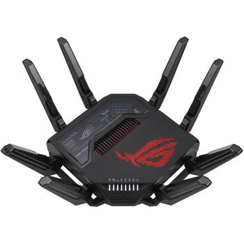Asus игровой маршрутизатор ROG Rapture GT-BE98 90IG08F0-MO9A0V, 802.11ax, 10/100/1000 Mbit/s, 1 x RJ-45, 5G, MU-MiMO, 8 антенн (90IG08F0-MO9A0V)