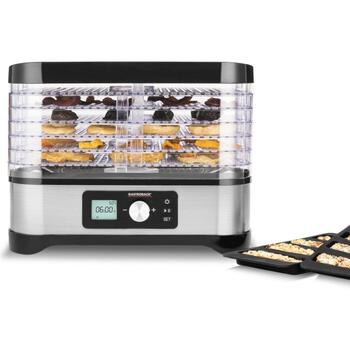 Gastroback Сушилка для фруктов 46600, 250 W, 3 кг, Черный, Нержавеющая сталь, 6 поддонов, LED экран, 72 ч таймер (46600)