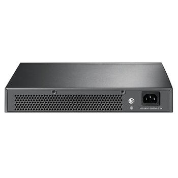 Сетевой коммутатор 16 × Gigabit RJ45 неуправляемый TL-SG1016D 16 × 10/100/1000 Mbps Auto MDI MDIX настольный рэковый монтаж Черный TP-Link (TL-SG1016D)