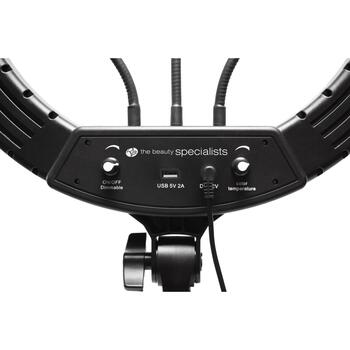 Rio LED gredza gaisma RL18-EU/1.2, 48W, 12V, 45cm, 2m statīvs, 3 gaismas krāsu režīmi, spilgtuma regulēšana (RL18-EU/1.2)