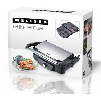 Melissa Гриль панини 16240108, 1600W, 230V, 70cm, антипригарный, плавающие петли, поддон для сока (16240108)