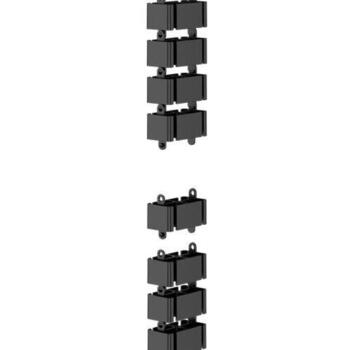 Fellowes 100136871 органайзер для кабелей, черный, 129мм, 107мм, 1288мм, 4 канала, 31 сегмент, магнит, винты (100136871)