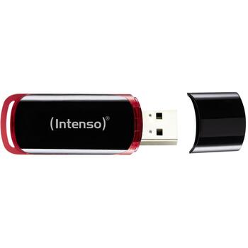Intenso USB zibatmiņa 3511460 8GB, USB 2.0, Lasīšanas ātrums 28 MB/s, Rakstīšanas ātrums 6.5 MB/s, Melna, Sarkana (3511460)