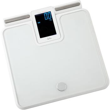 Jata HBAS2501 напольные весы, 180кг, 0.1кг, Bluetooth, LCD, 8 датчиков, анализ жира/мышц/воды/костей, автоотключение (HBAS2501)