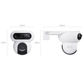Ezviz H90 CS-H90-4MP-4MP уличная Wi-Fi камера, 2x4MP, 2.8mm/6mm, 110°/52°, Pan&Tilt, 40m, IP65, MicroSD 512GB (CS-H90-4MP-4MP)