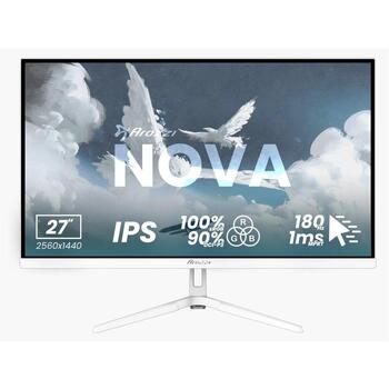 Arozzi Nova монитор AZ-NO-27T2K180-WT, 2560 x 1440, 180 Гц, 1 мс, 350 кд/м², 2xHDMI, белый (AZ-NO-27T2K180-WT)